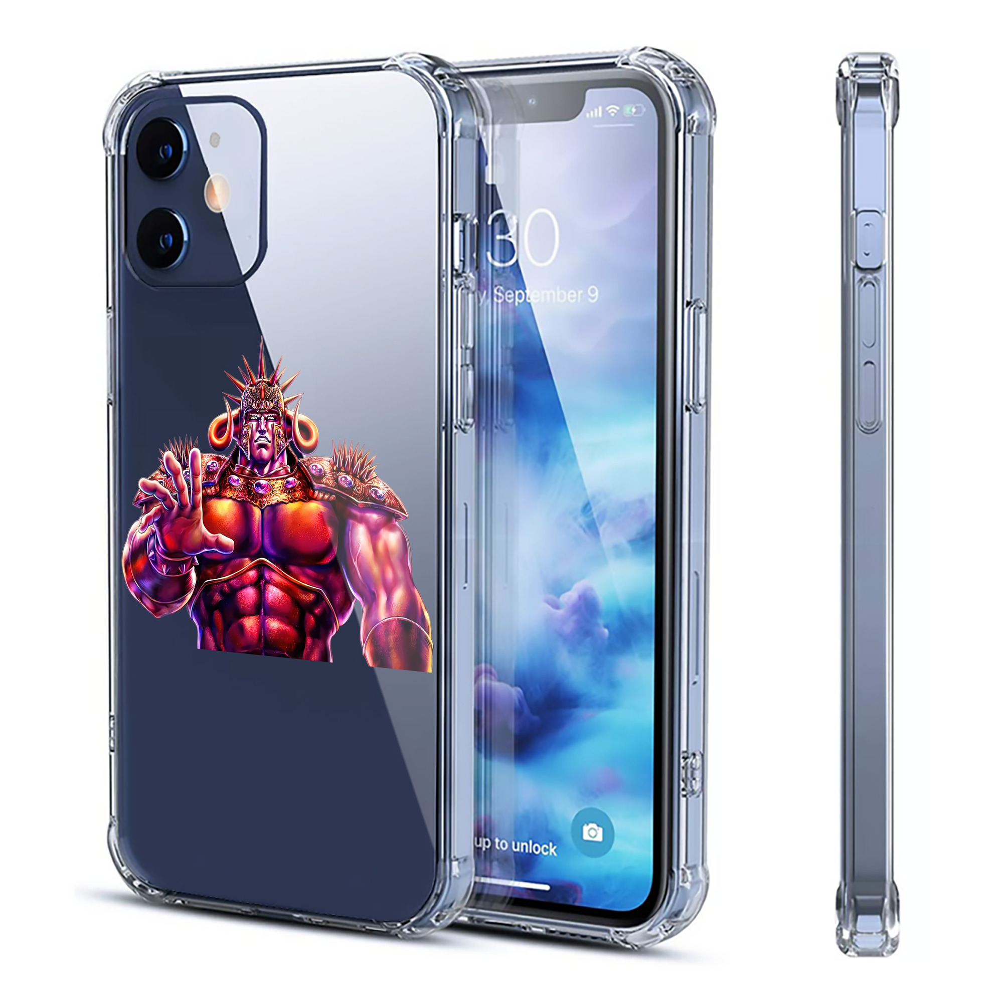 （画像用） 北斗の拳 Fist of the North Star 【iPhone 12シリーズ対応】透明スマホケース（クリアソフトケース）